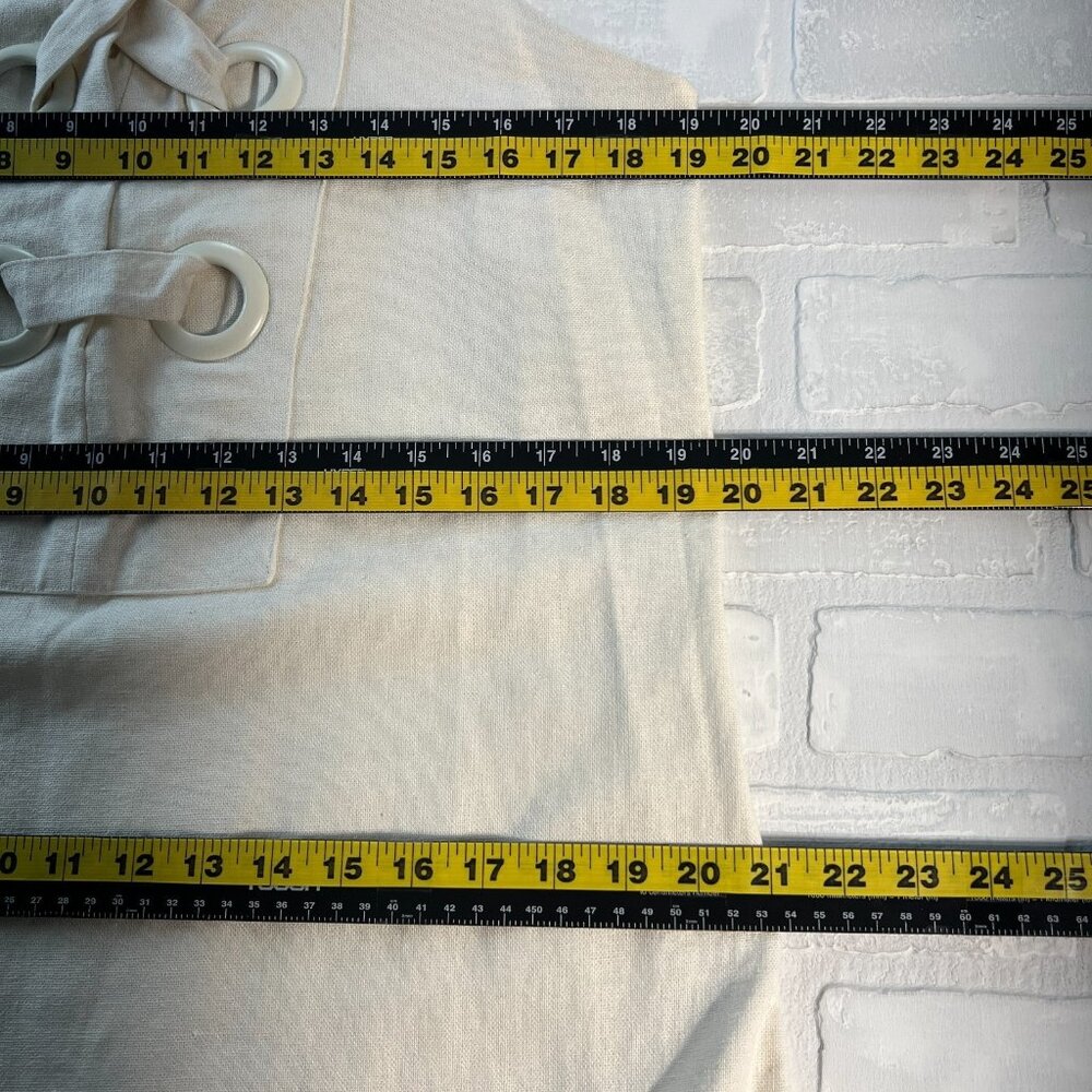 Hyacinth House Tuckernuck Mini Dress Womens Medium‎ Ivory Linen Cotton Lace Up M - Picture 3 of 16